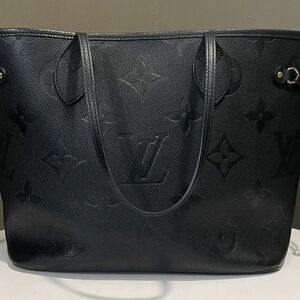 Louis Vuitton Black Embossed Tote Bag